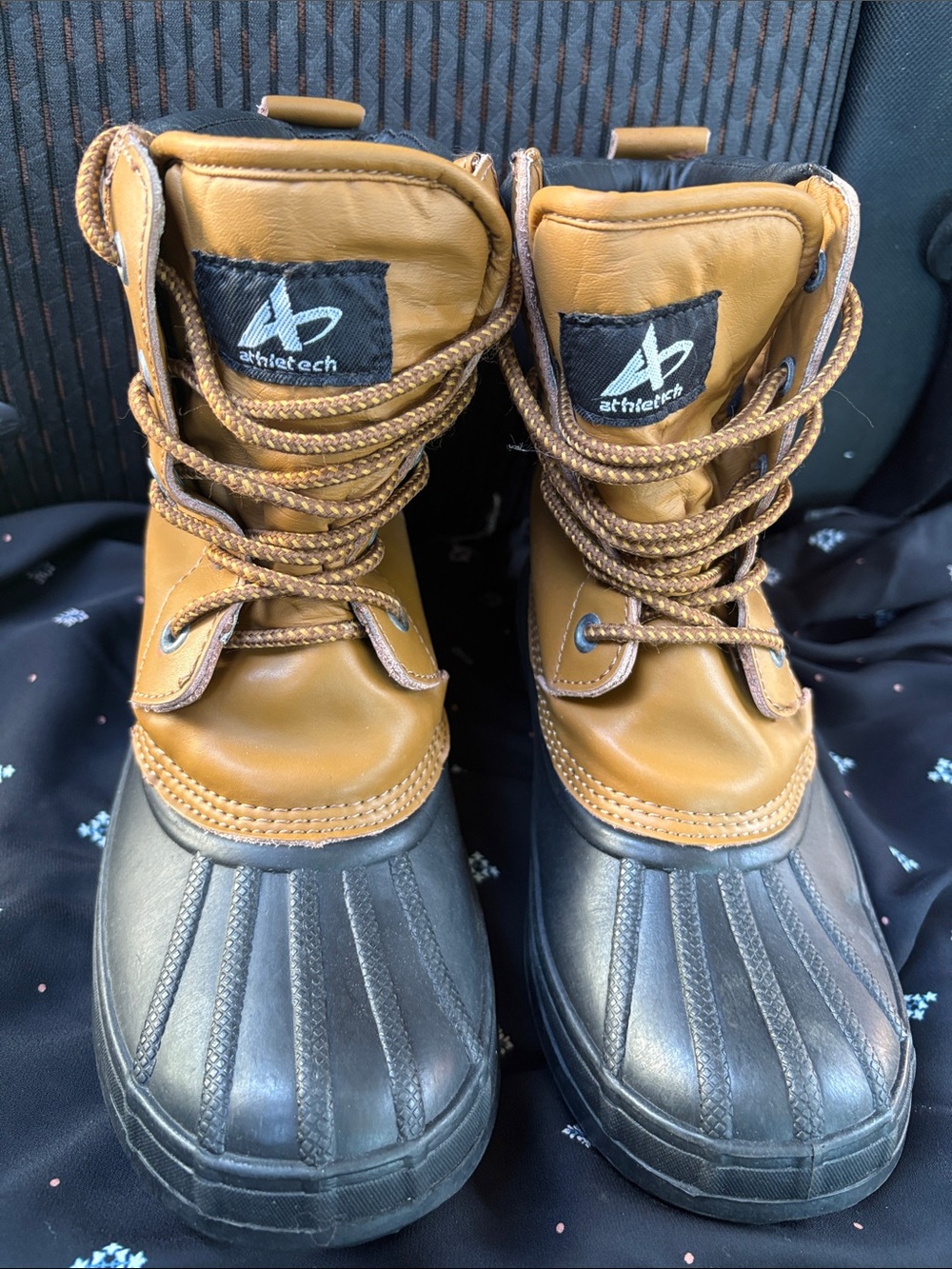 Athletech Two-Tone Work Boots in Brown and Black